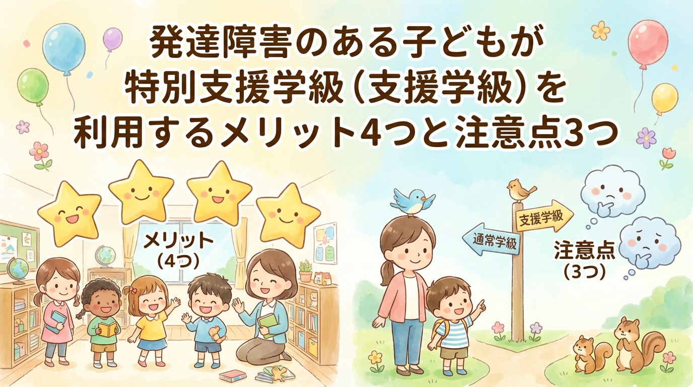 発達障害で特別支援学級（支援級）を利用するメリット4つ+注意点3つ