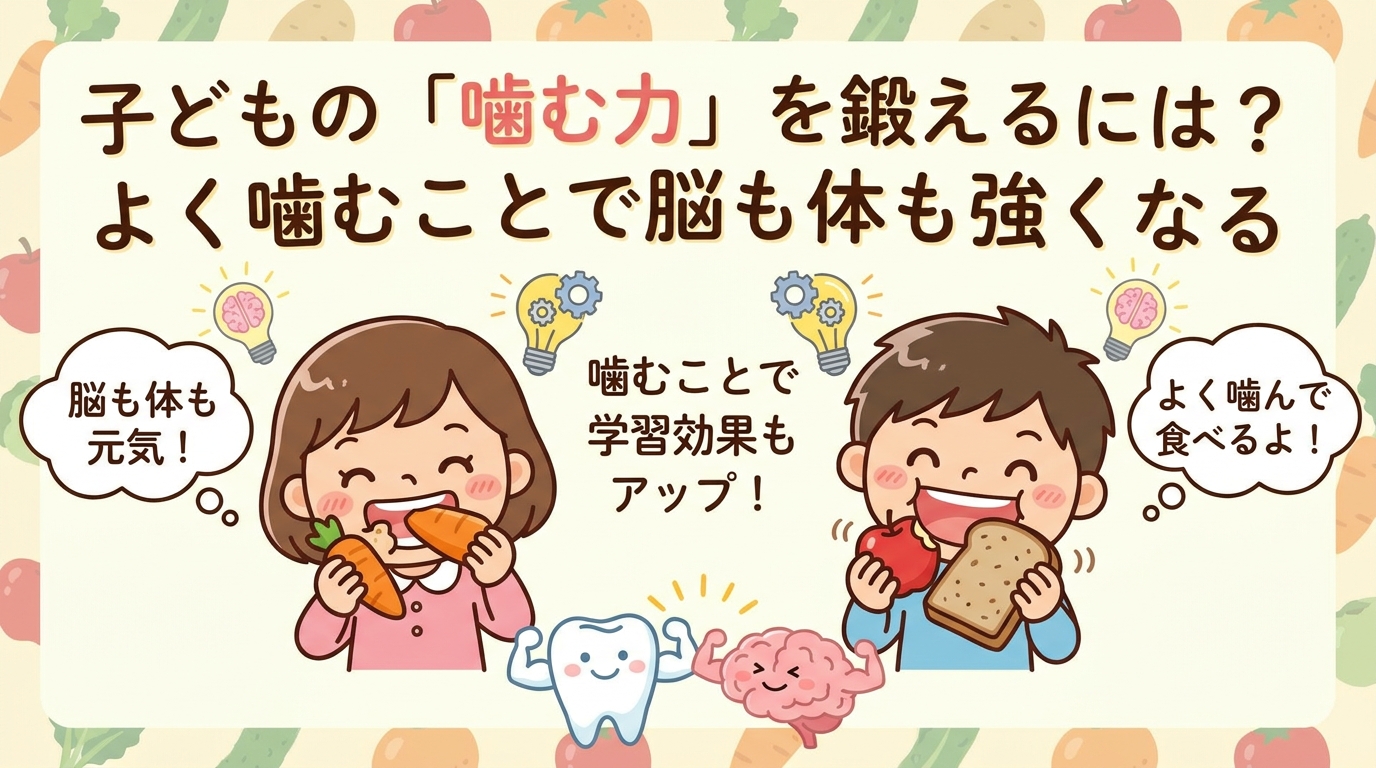 子どもの噛む力を鍛えるには？よく噛めば脳も身体も強くなる