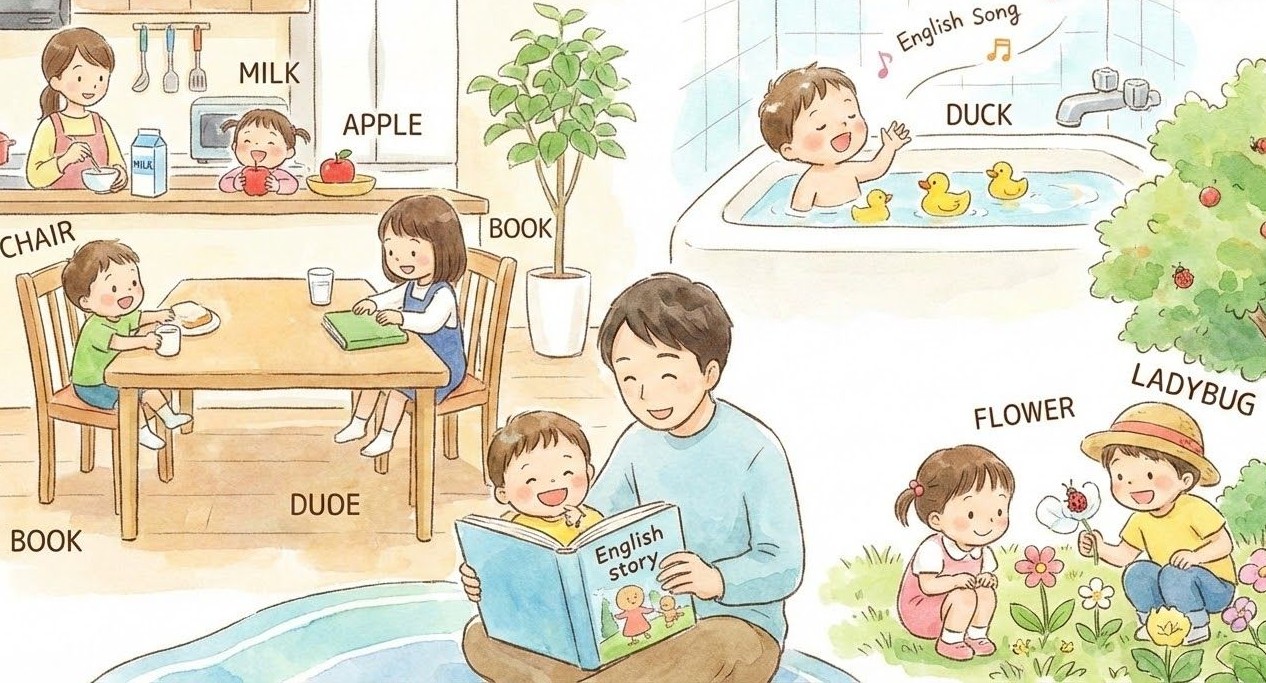 子どもに楽しく英語を学ばせるために｜日常生活に英語を忍ばせる