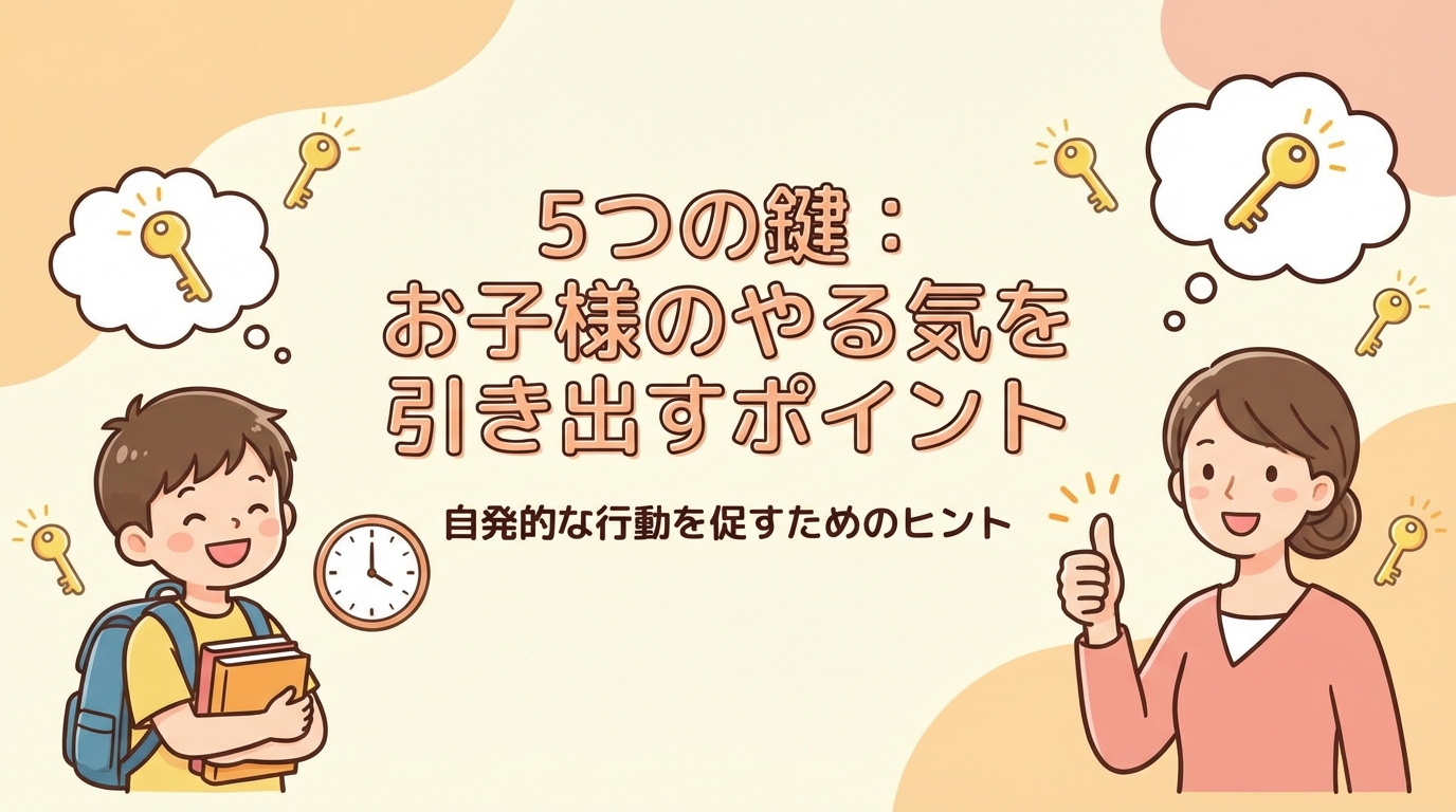 お子さんのやる気を引き出す5つのポイント