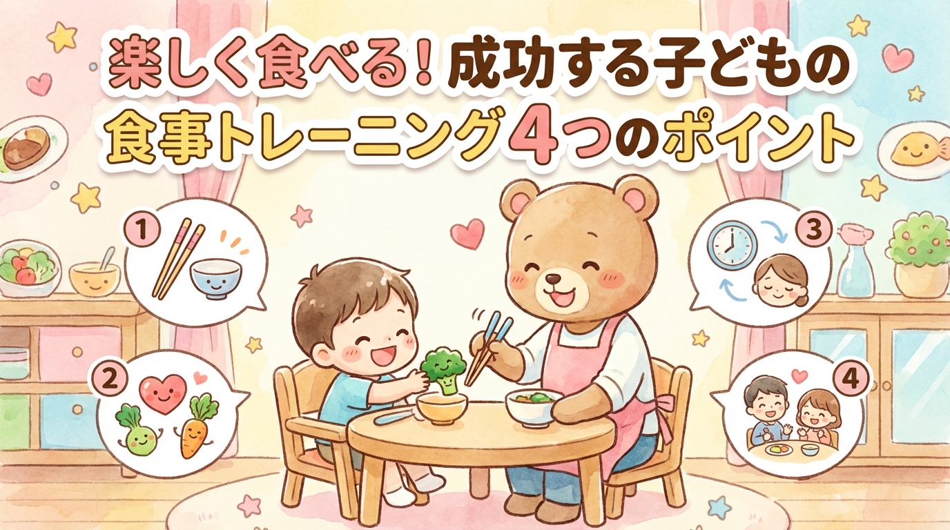 お子さんへの食事のしつけがうまくいく4つのポイント