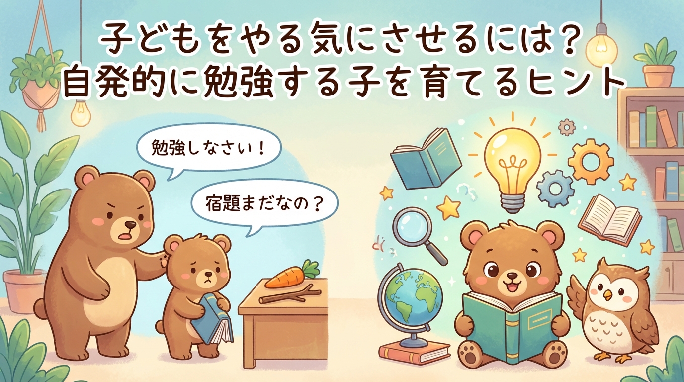 子どもの「やる気」を引き出すには？自ら進んで勉強する子に育てるコツ