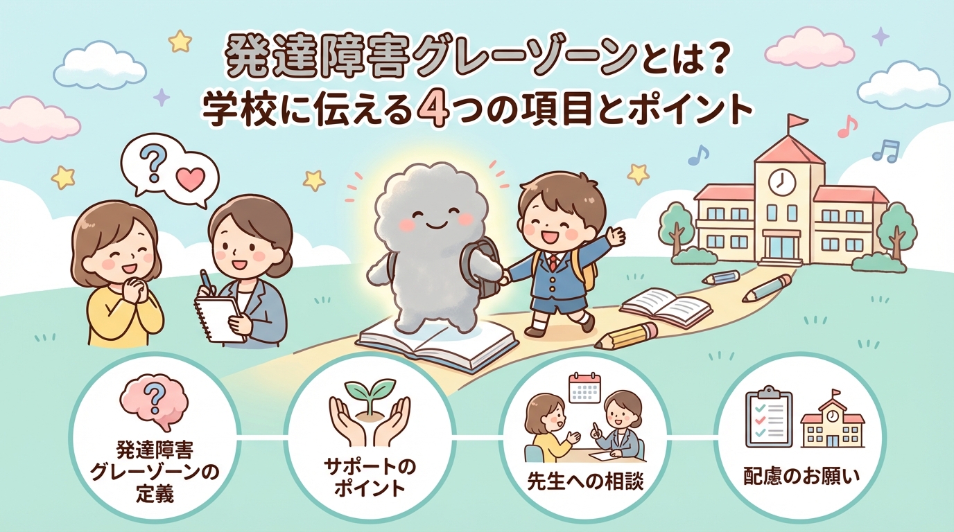 発達障害のグレーゾーンとは?学校に報告する４つの項目とポイント