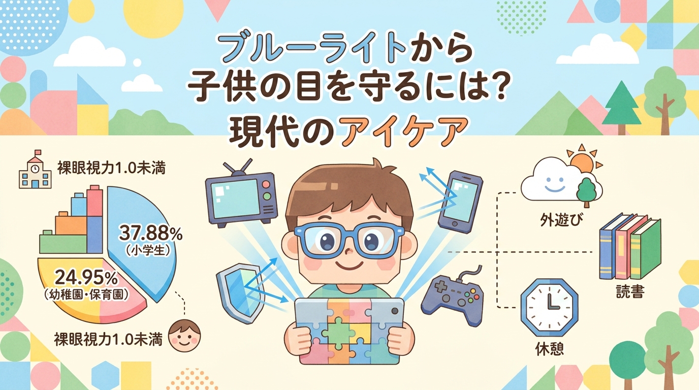 子どもの目をブルーライトから守るには？今の時代に合った目のケア