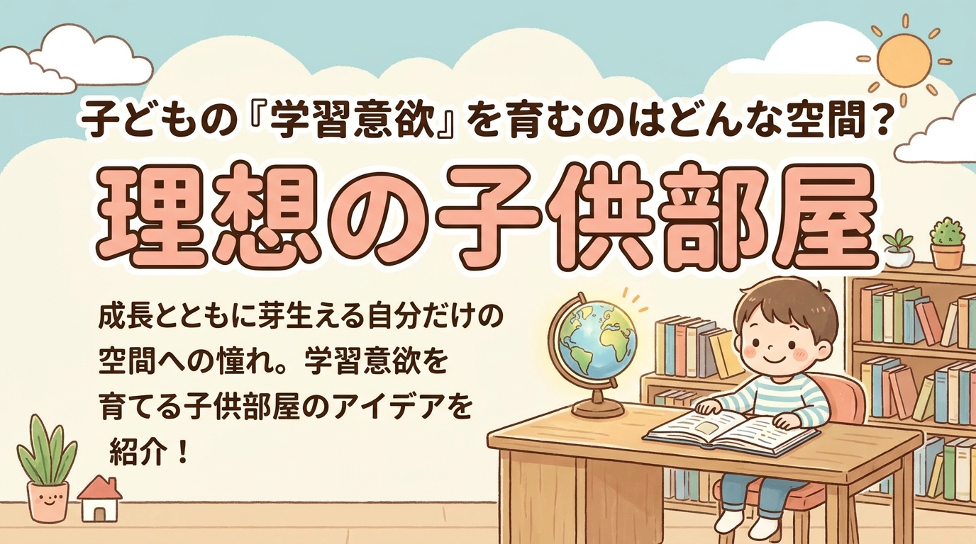 子どもの学習意欲を高める空間とは？子ども部屋のあり方