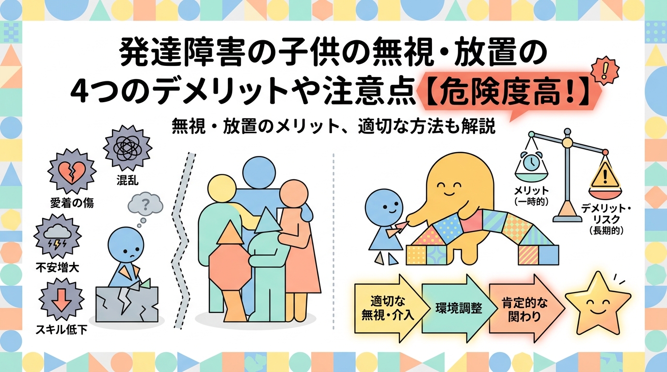 発達障害の子を無視・放置するデメリット・注意点4選【ハイリスク!】