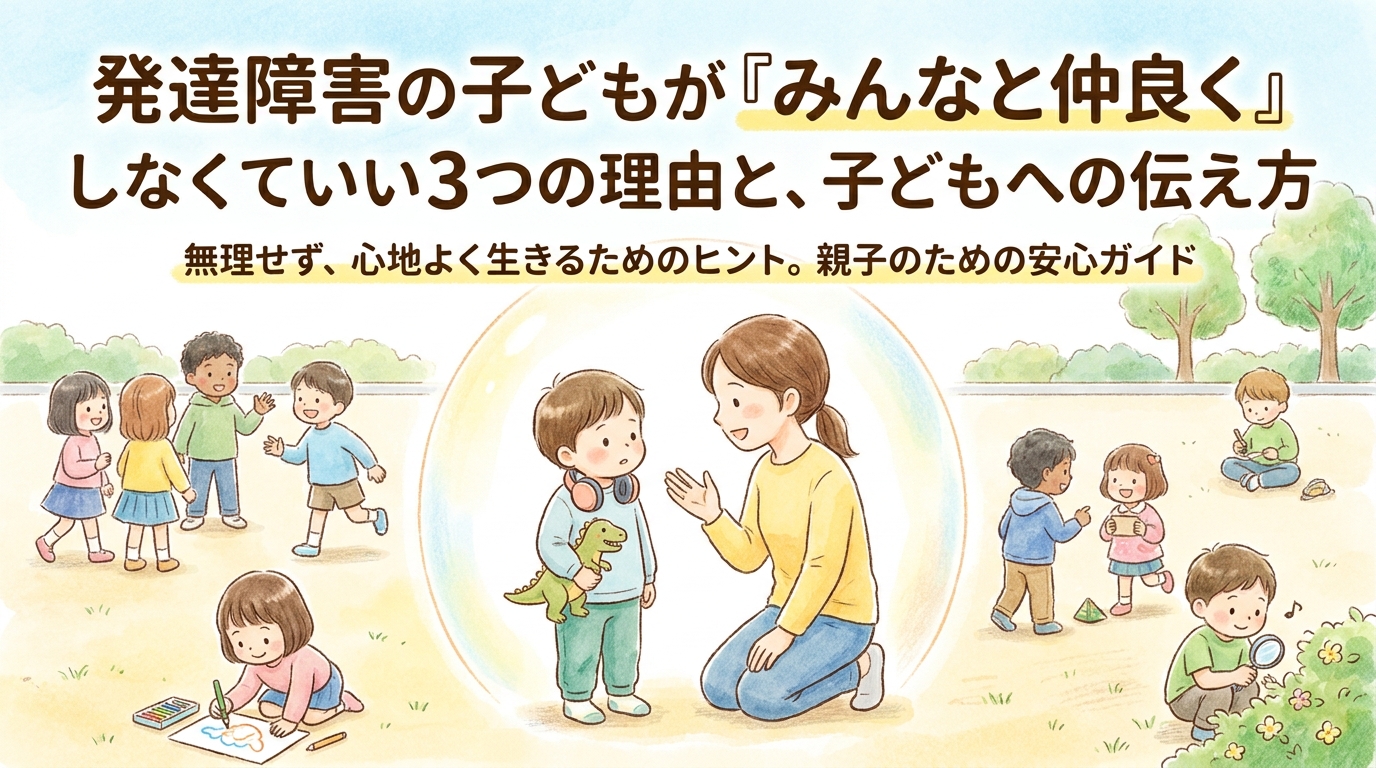発達障害の子が全員と仲良くしなくていい3つの根拠と言い聞かせ方