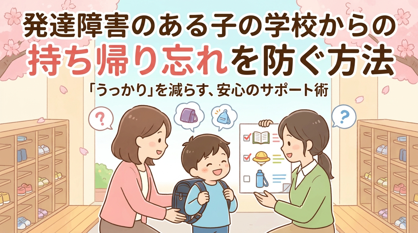 発達障害のお子さんが学校からの「持ち帰り忘れ」を防ぐための方法
