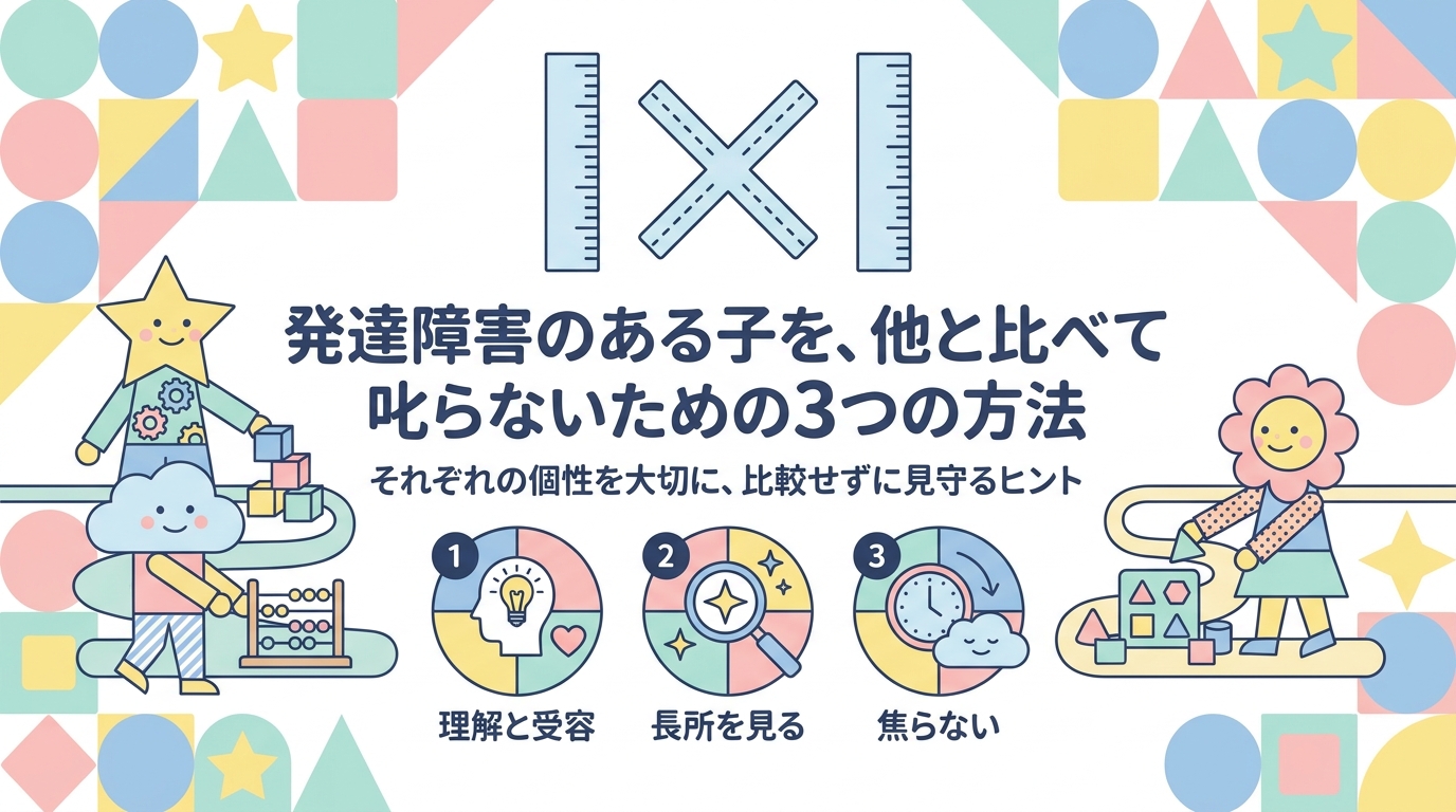 発達障害の子を他人と比較して叱らない・褒めないための3つの方法