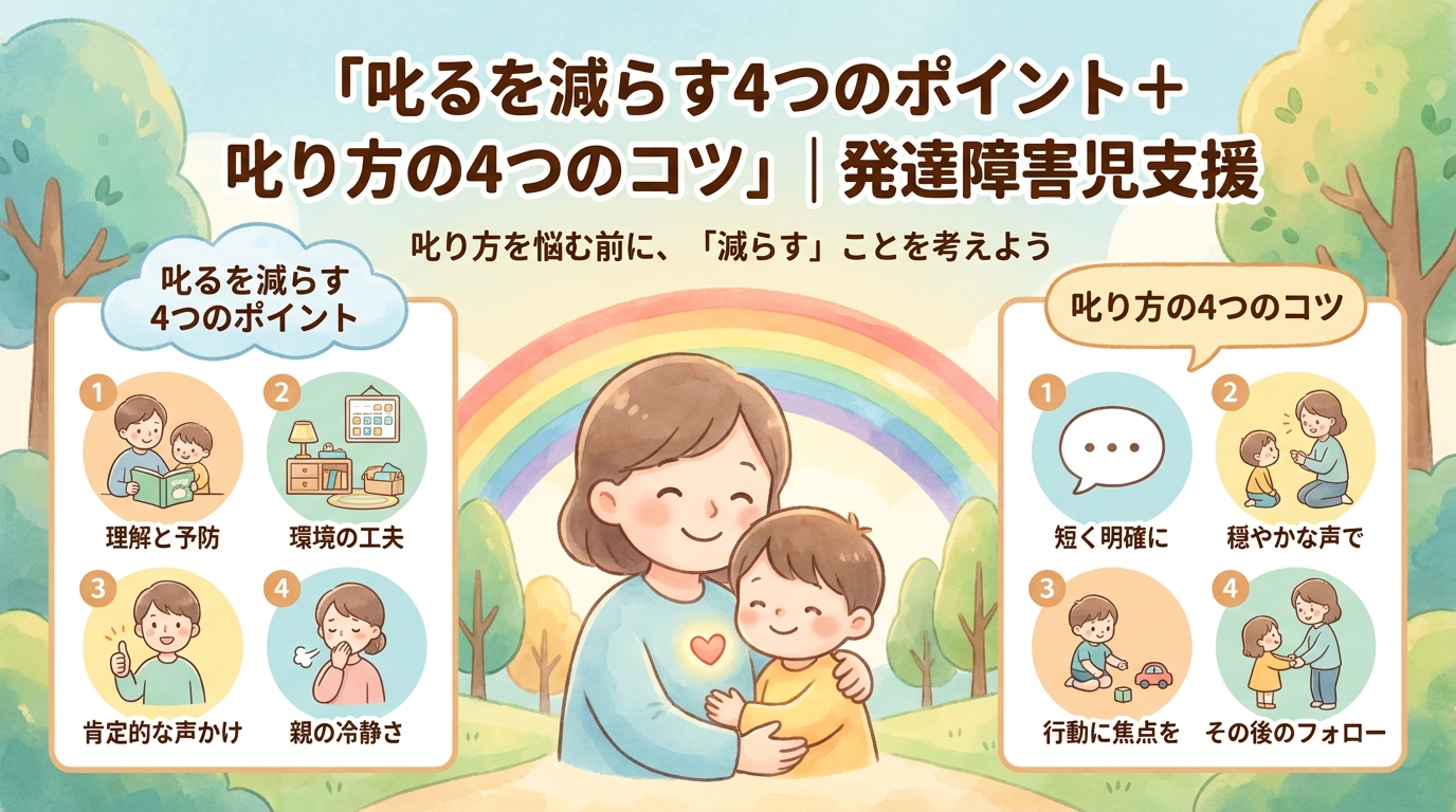 「叱る」を減らす4つのポイント+叱るコツ4選