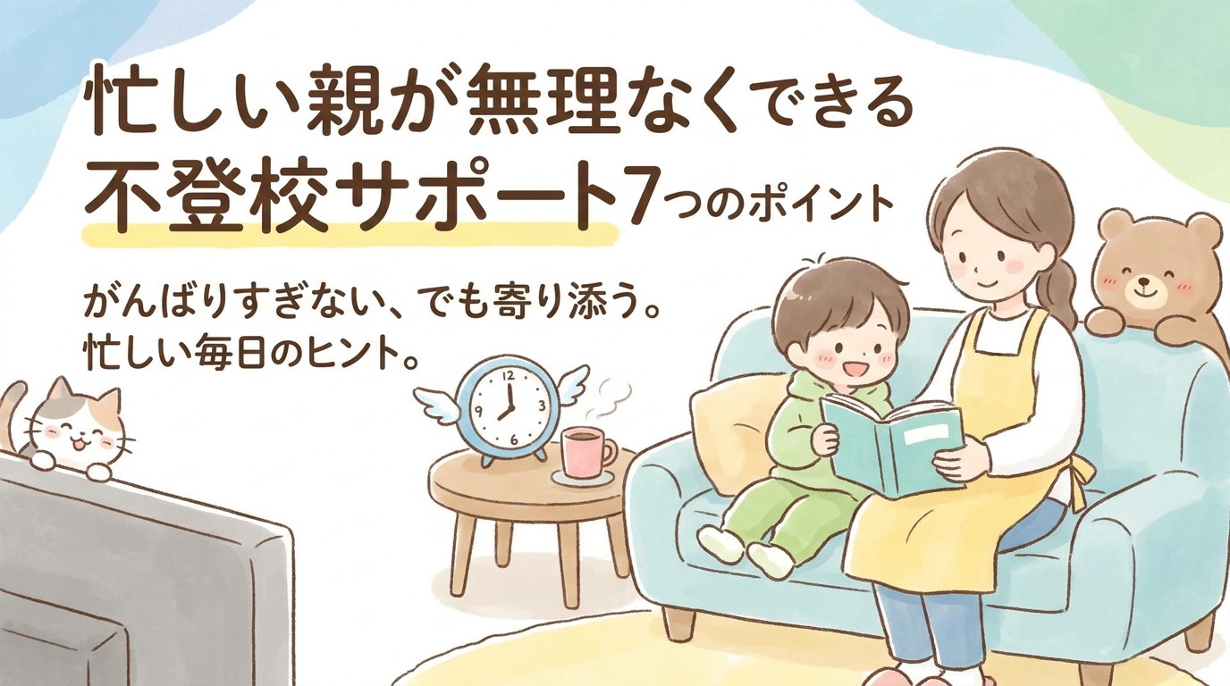 忙しい保護者でも無理せず不登校のお子さんをサポートするための7つのポイント