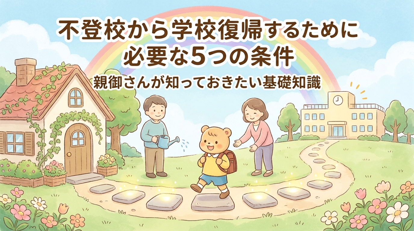 お子さんの不登校からの復帰に必要な5つの条件