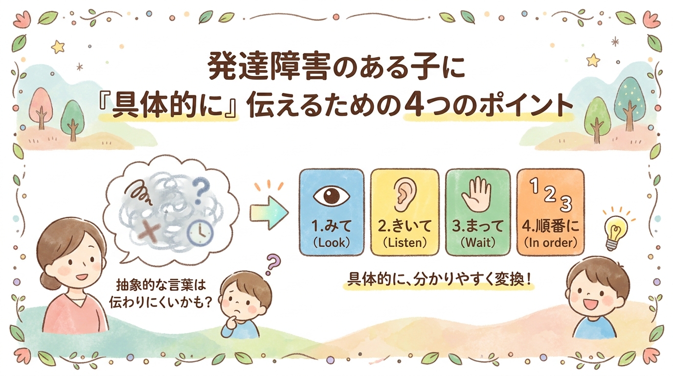 発達障害の子に物事を具体的に伝えるための4つのポイント