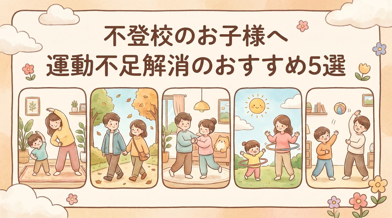 不登校のお子さんにおすすめの運動不足解消方法5つ